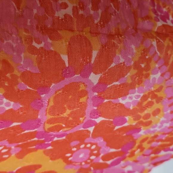 Trina Turk Bonita Orange Pink Retro Style Dress Size 6 - Picture 5 of 9